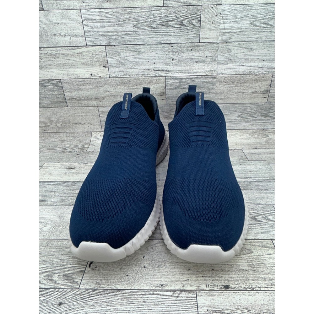 Skechers Elite Flex Hartnell Men Sz 10 Navy Blue Slip On Shoes 52649 Walking - Picture 4 of 13